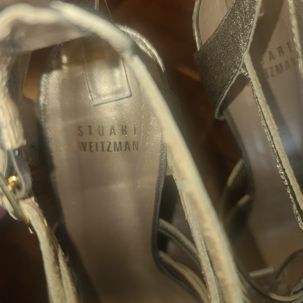 Stuart Weitzman Open Toe Platform Heels Size 7 - image 2